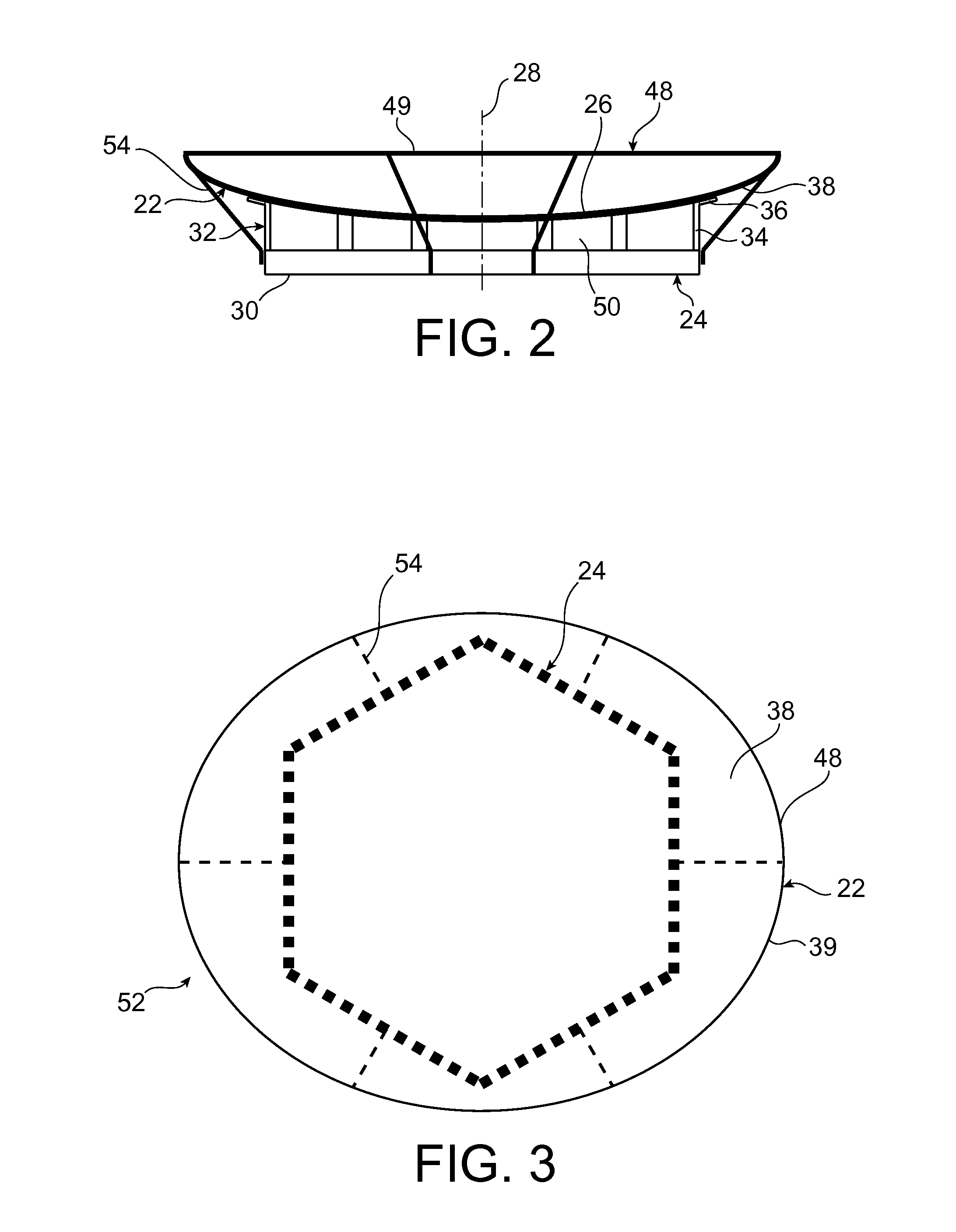 Radio antenna including improved means of rigidification