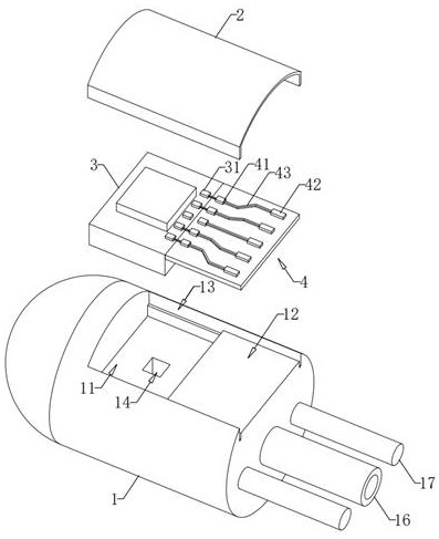 Packaging structure and measuring conduit