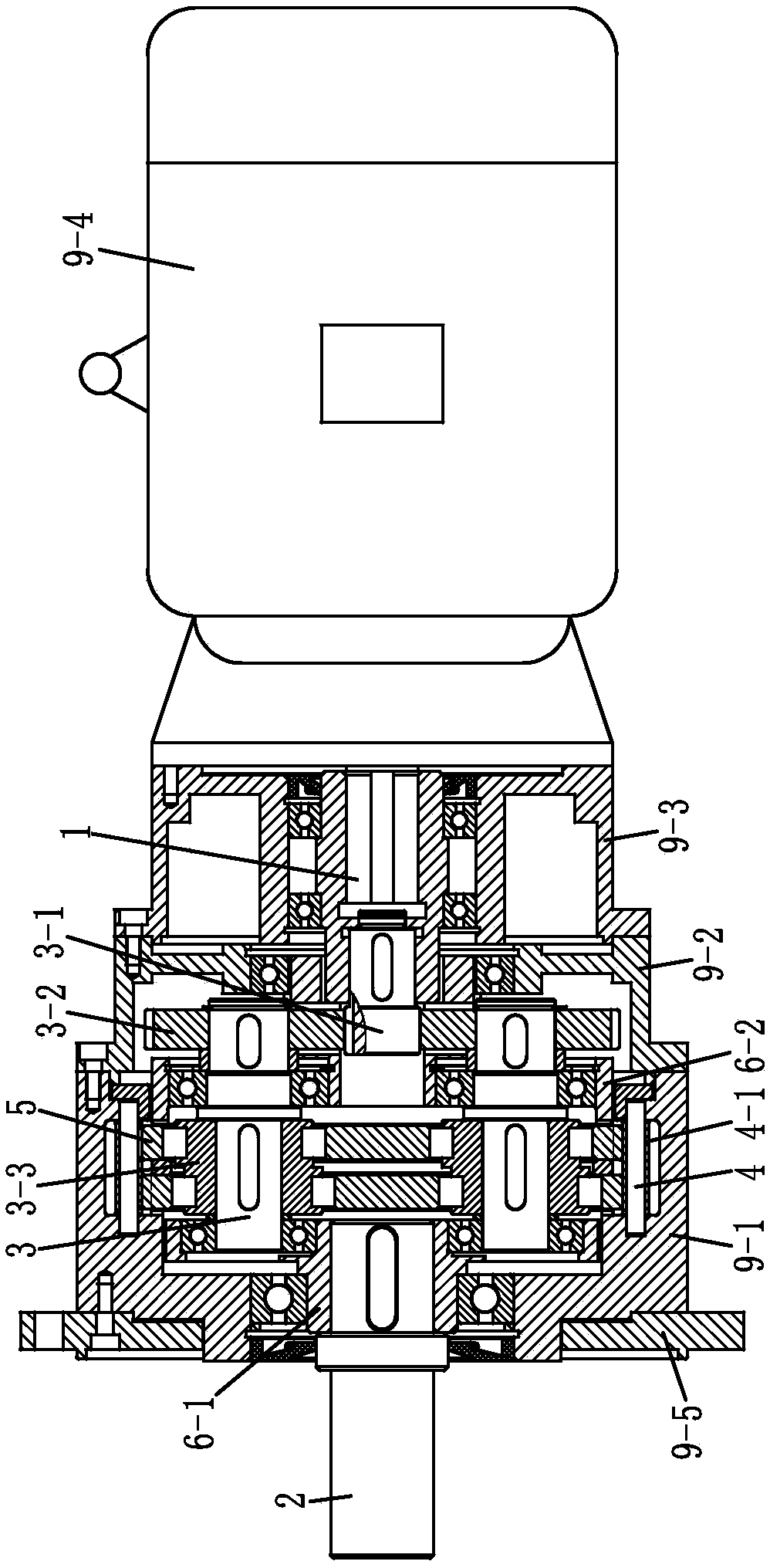 Planetary balance wheel reduction gear