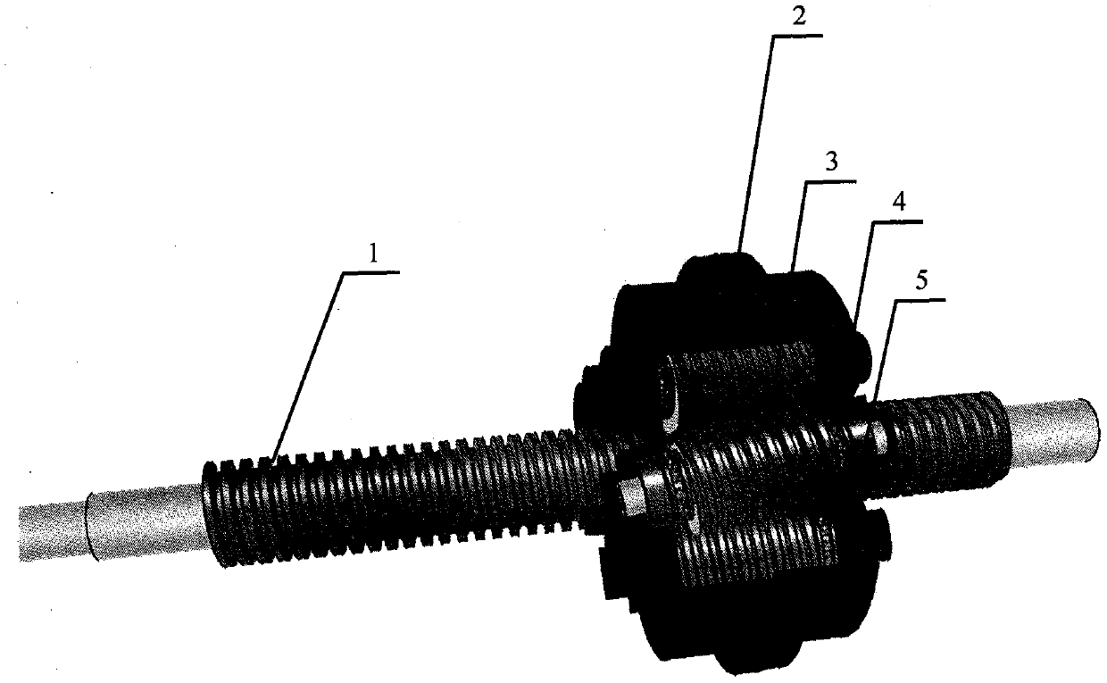 Rolling friction trapezoidal screw rod