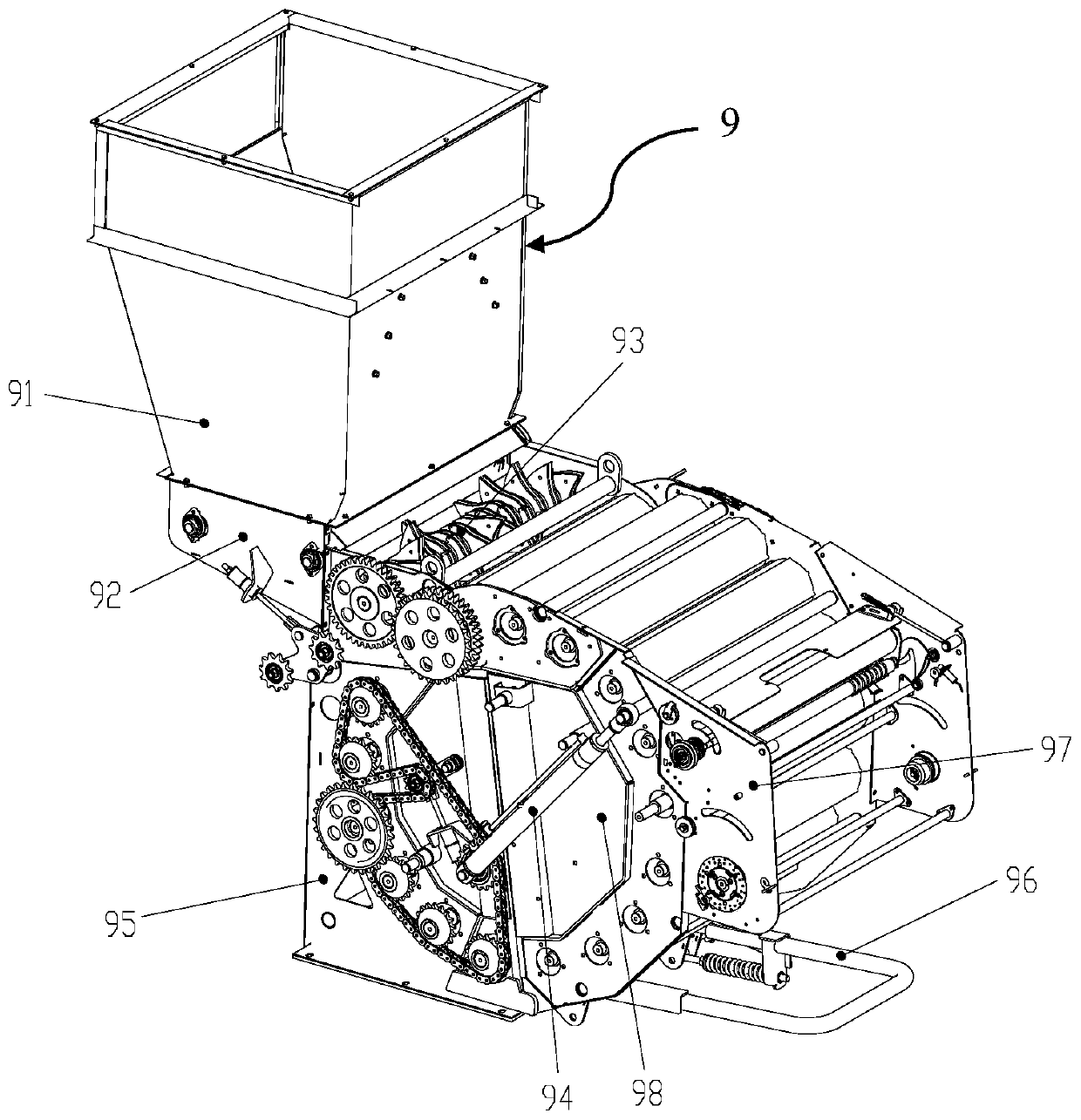 Crawler harvesting and bundling integrated machine for broussonetia papyrifera