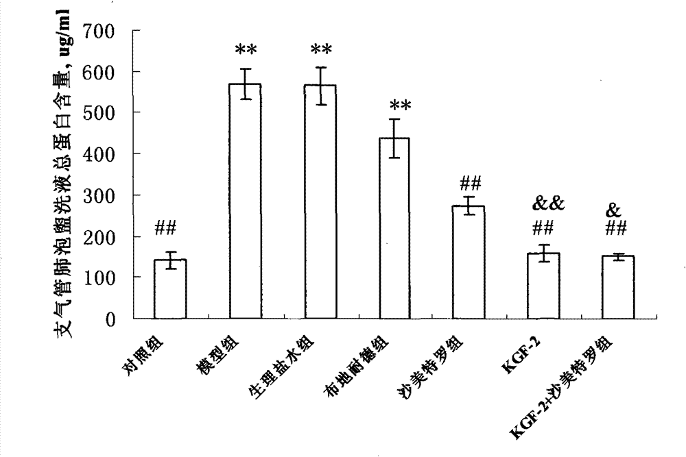 Application of keratinocyte growth factor-2 in preparation of medicines for preventing and curing lung injury