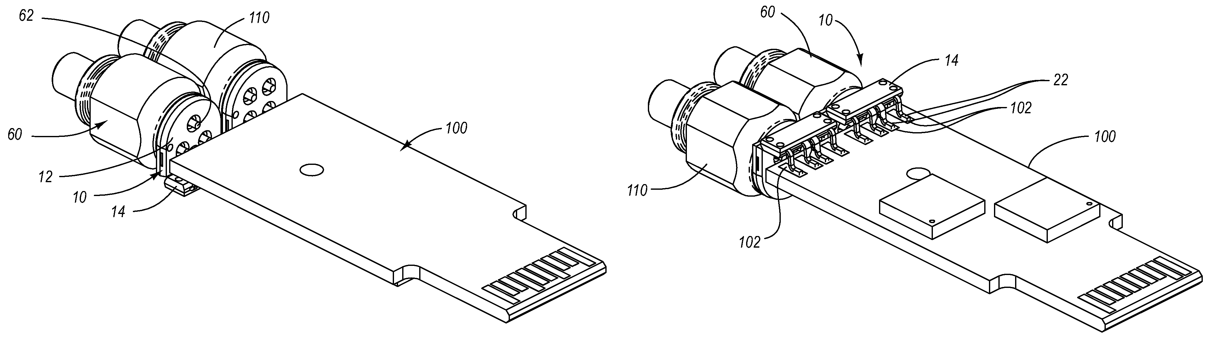Molded lead frame connector with one or more passive components