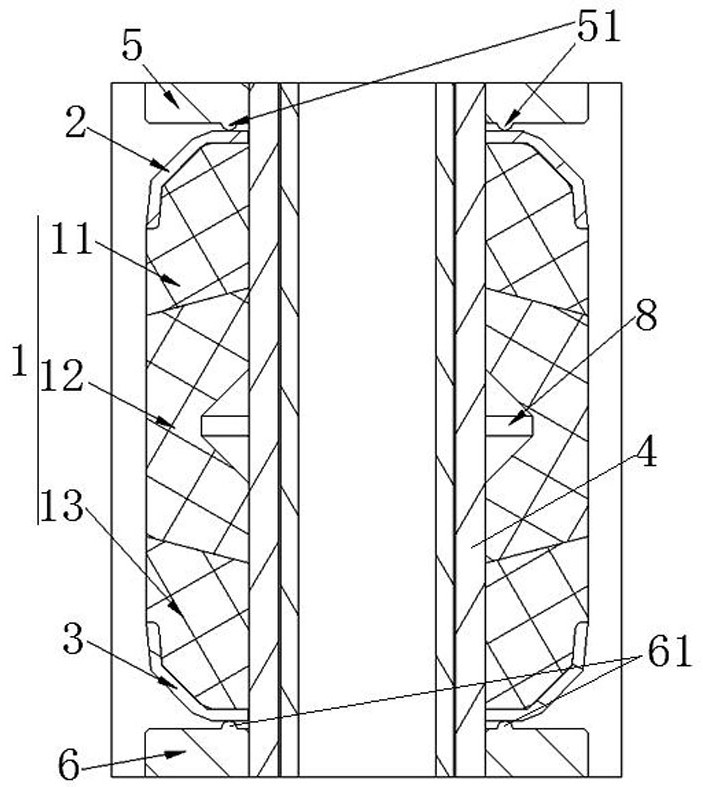 A rubber cartridge assembly for a packer