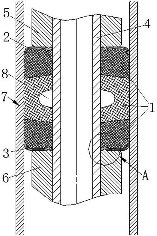 A rubber cartridge assembly for a packer