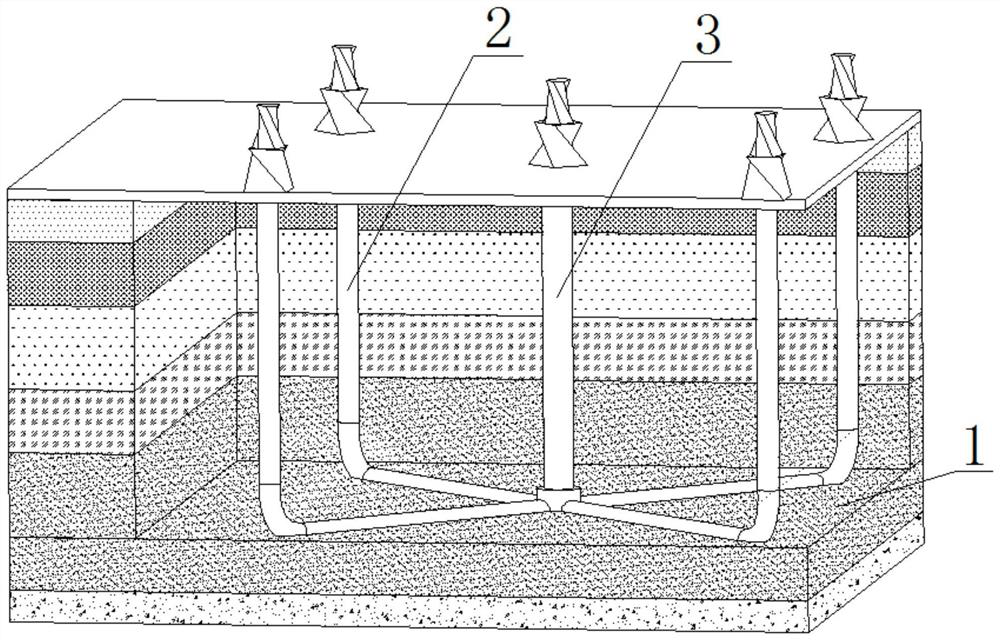 Deep coal in-situ fluidized mining method based on heat extraction and power generation