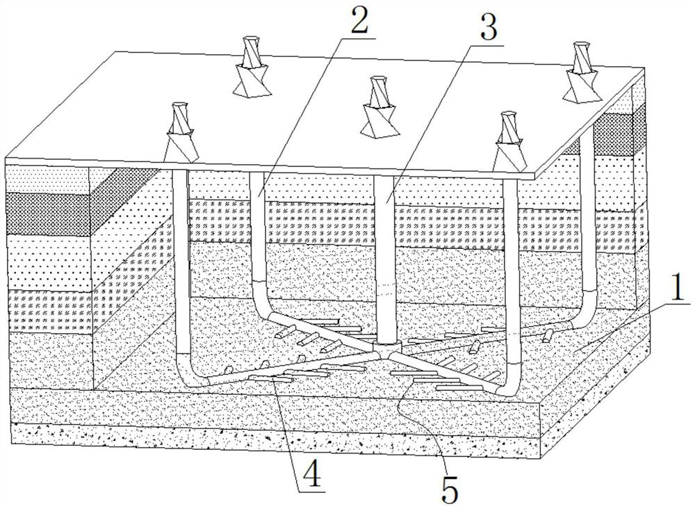 Deep coal in-situ fluidized mining method based on heat extraction and power generation