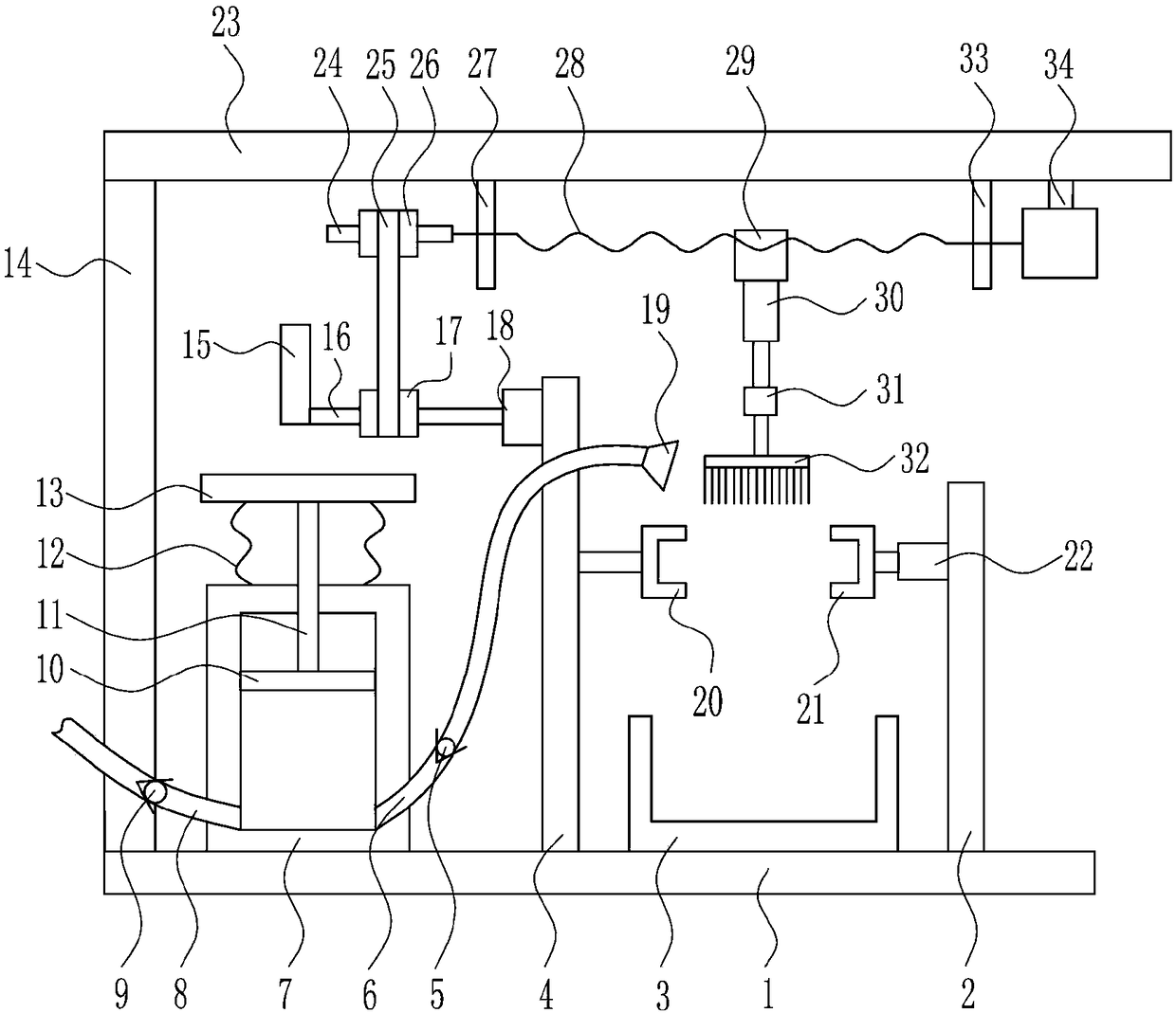 A decontamination device for driverless car parts