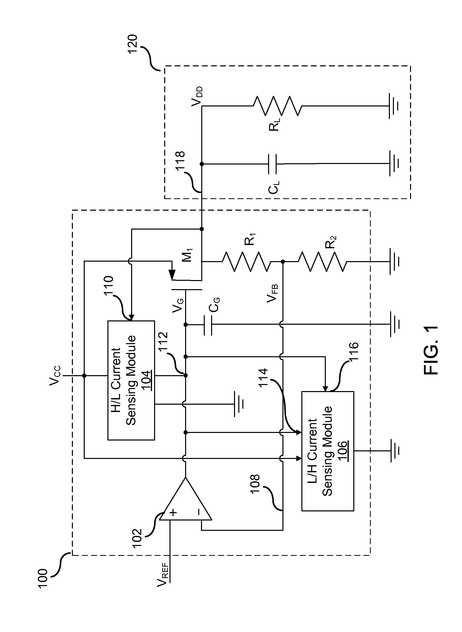 Adaptive transient load switching for a low-dropout regulator