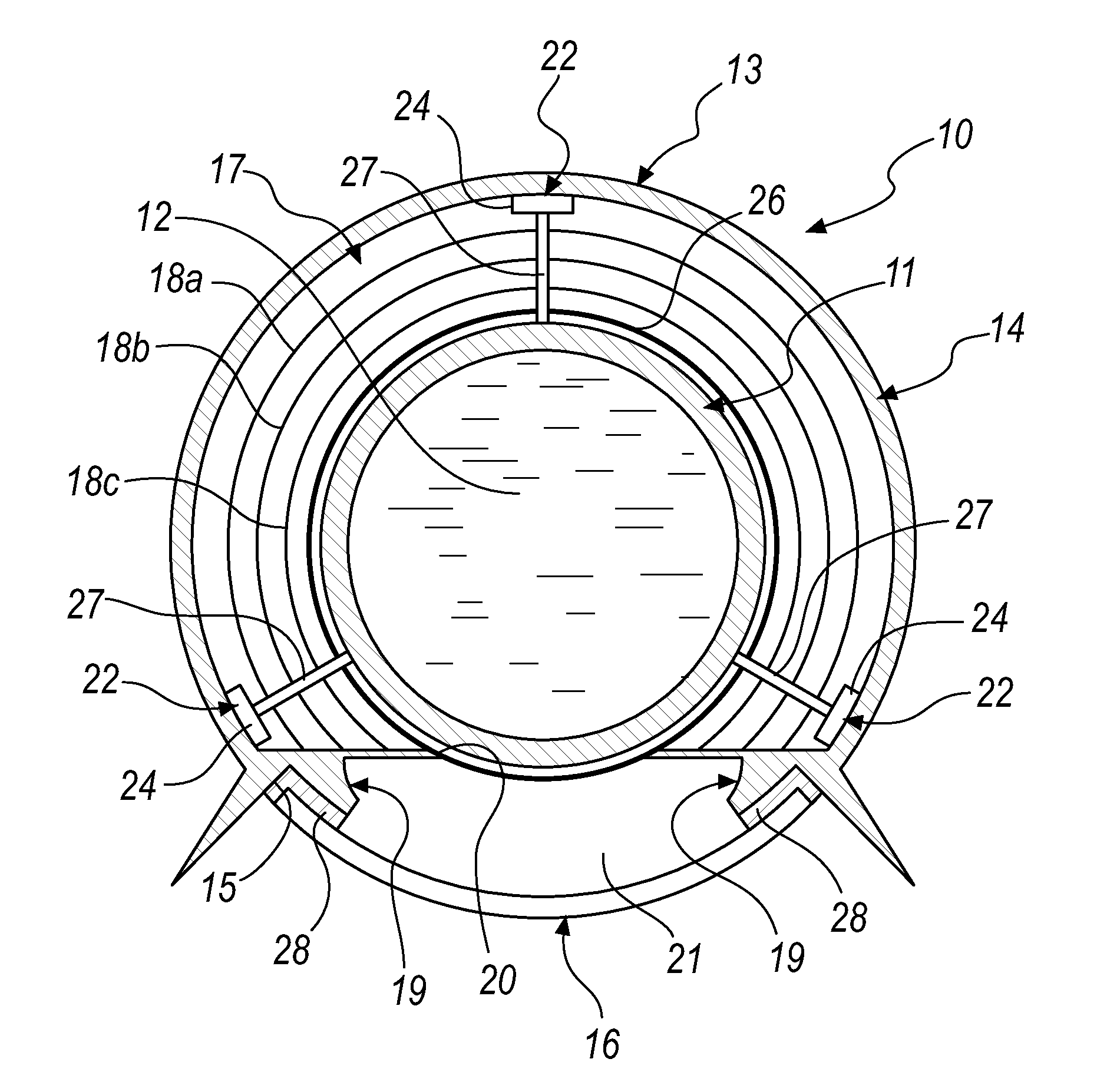 Solar receiver, particularly of the type for parabolic linear solar concentrators and the like