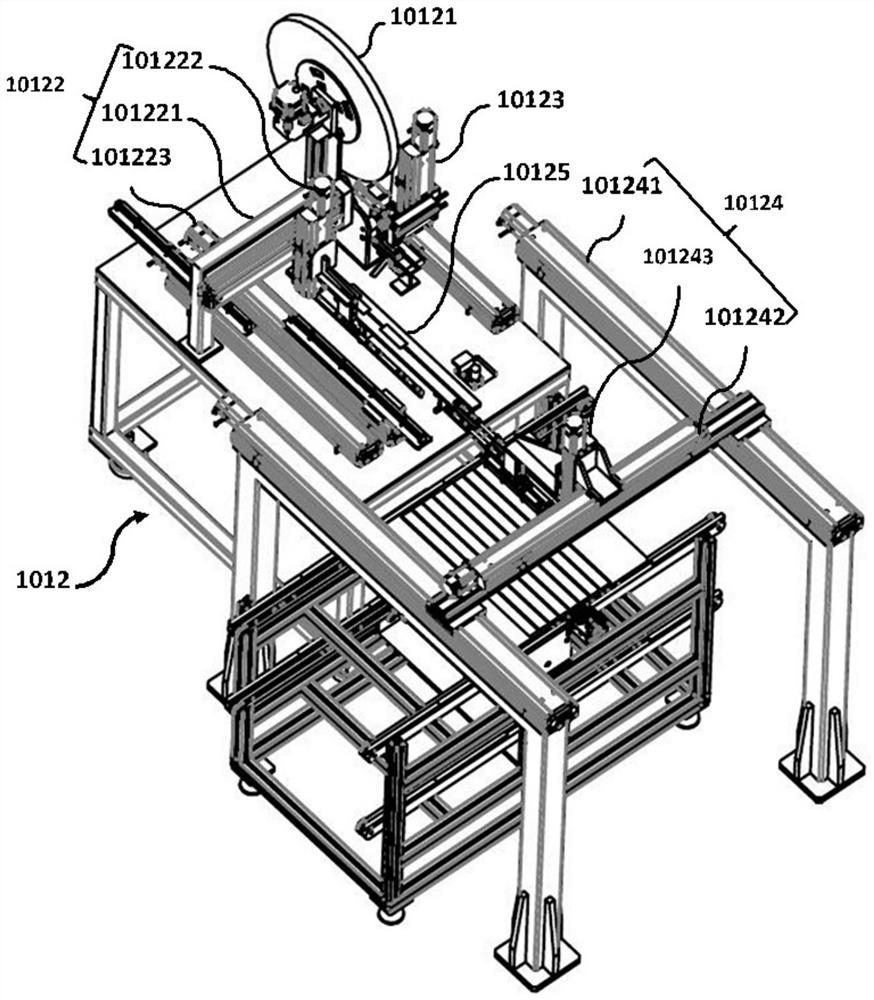 Electrode strip laying device and method