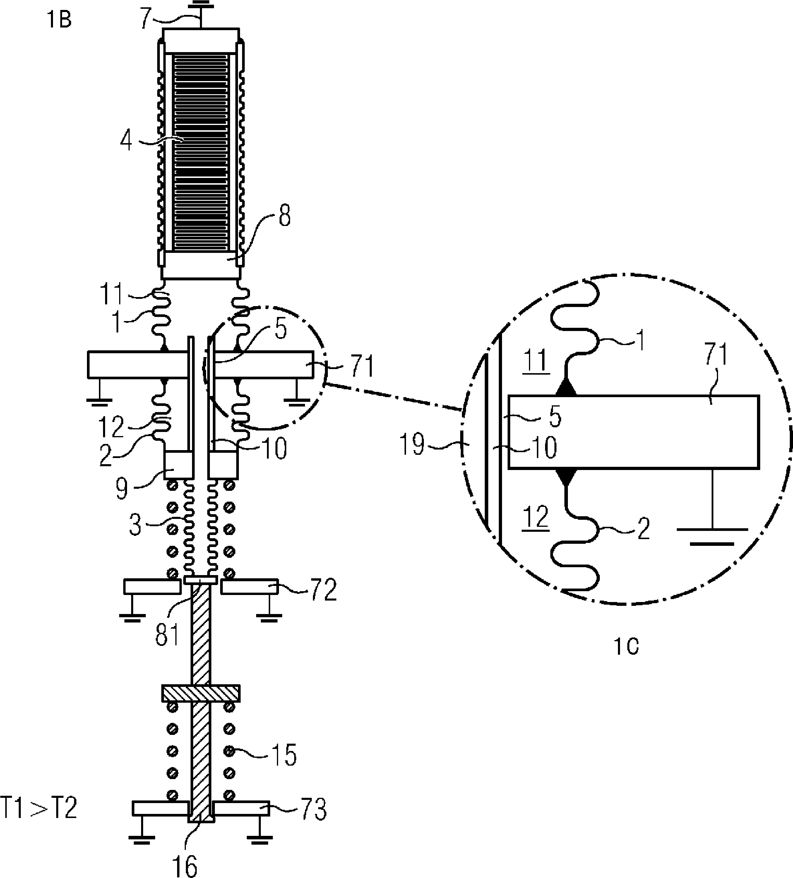 Hydraulic stroke transmitter