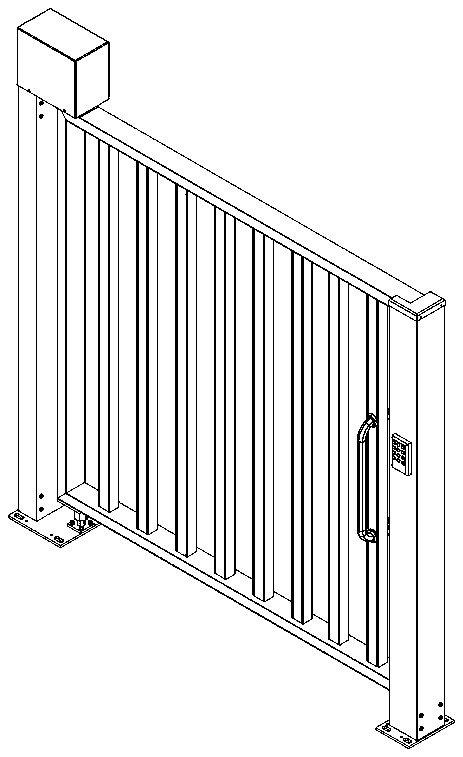 Motor driving structure suitable for small gate