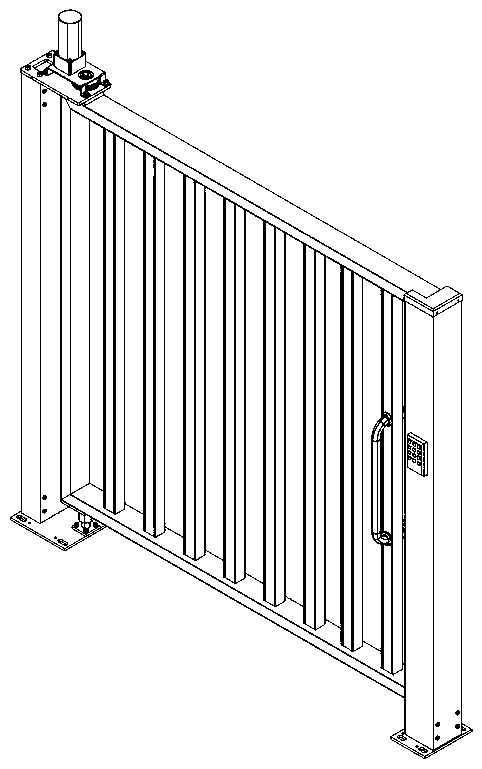 Motor driving structure suitable for small gate