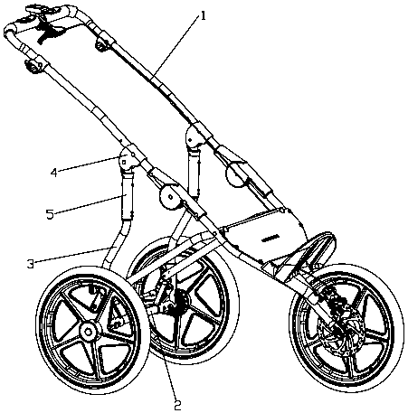 Shock-absorbing device for a baby stroller