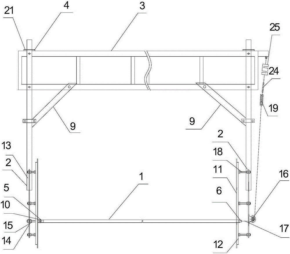 Inclination angle uniform incoming flow ocean riser vortex-induced-parameter coupled vibration testing device