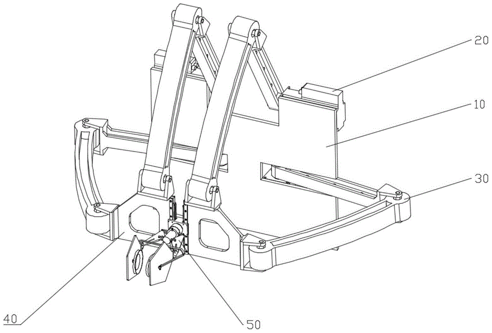 Fruit picking device based on non-uniform parallel mechanism