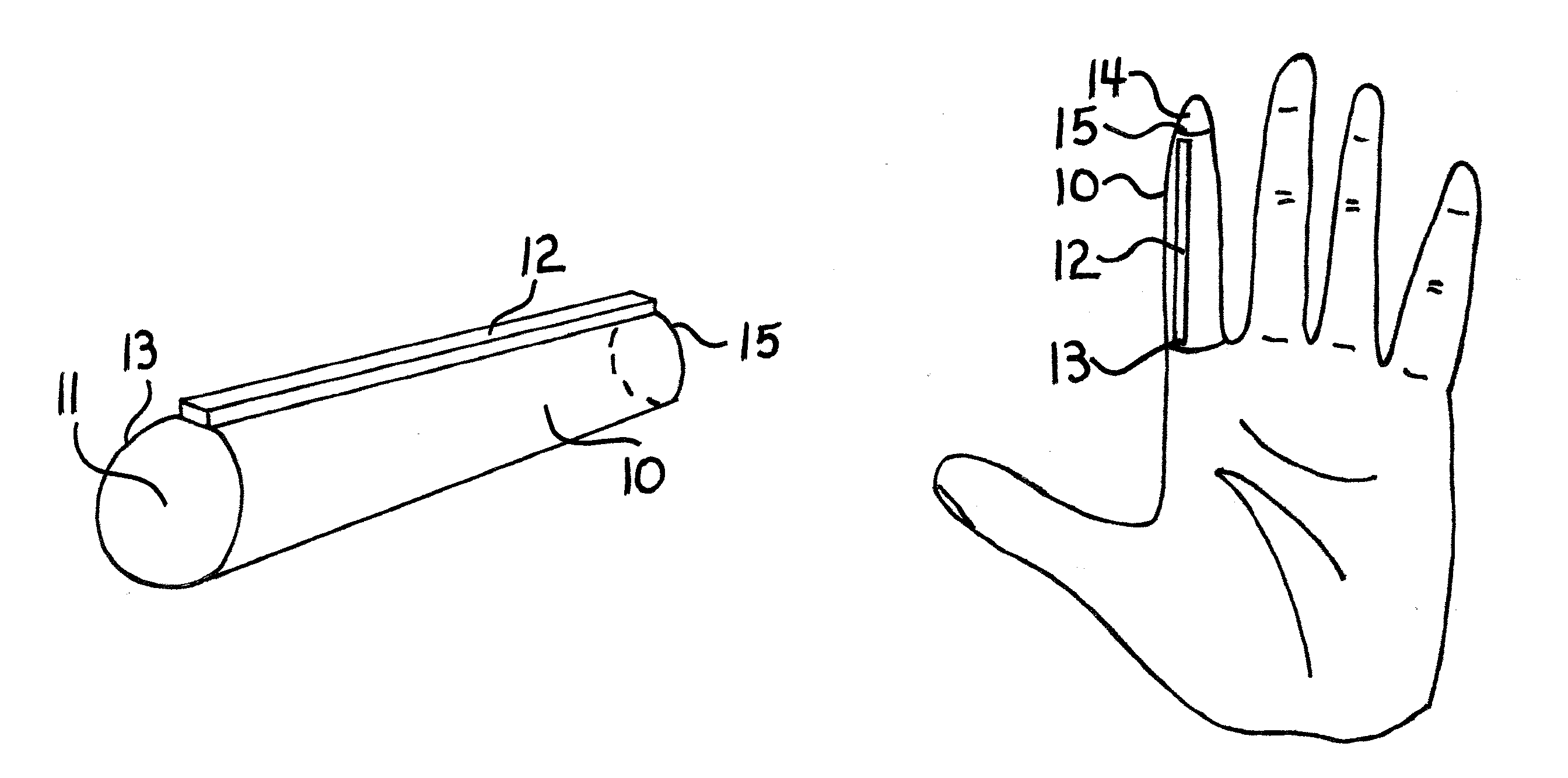 Finger sleeve with raised flexible bar for playing barre chords