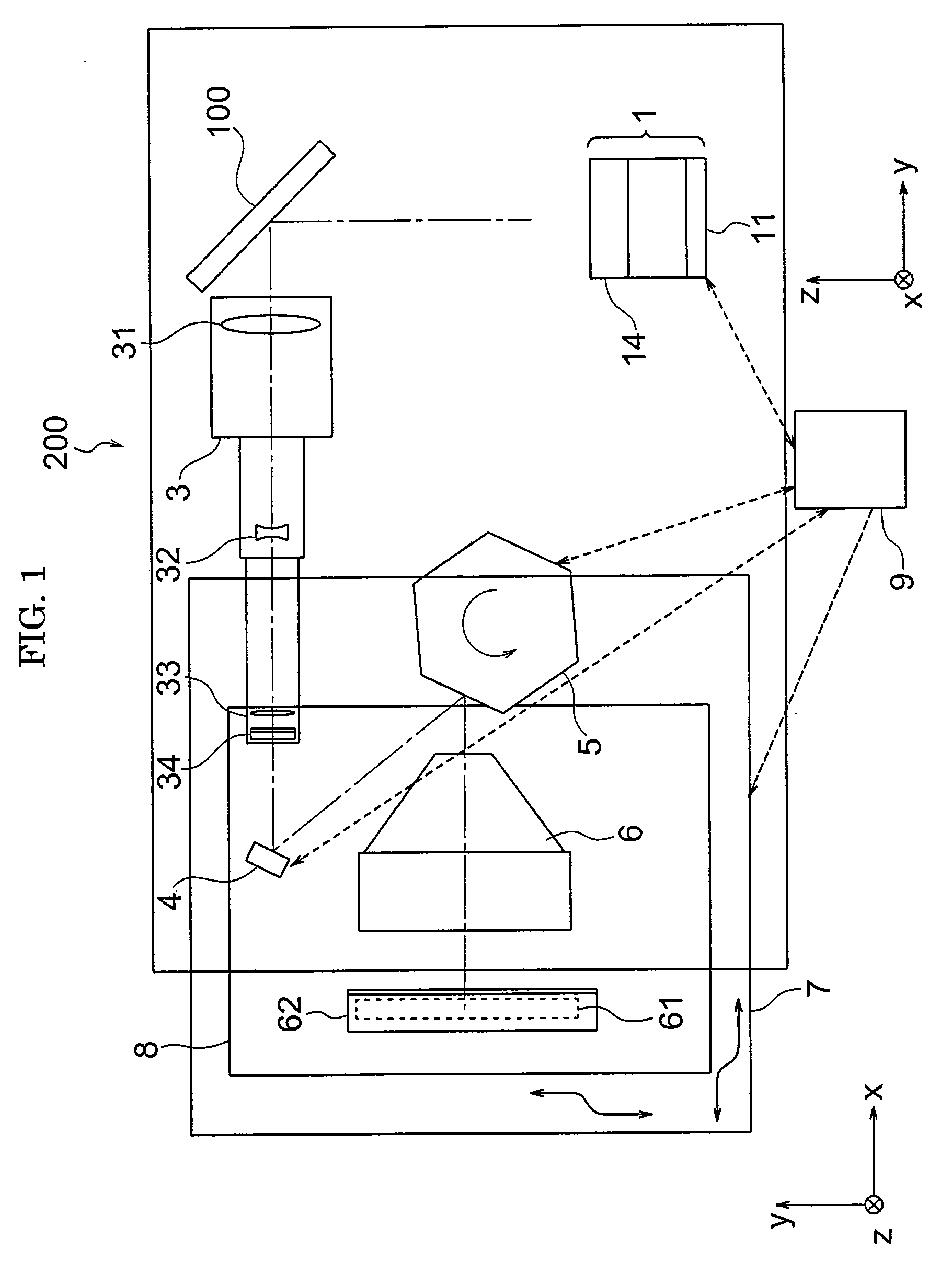 Device for Changing Pitch Between Light Beam Axes, and Substrate Exposure Apparatus