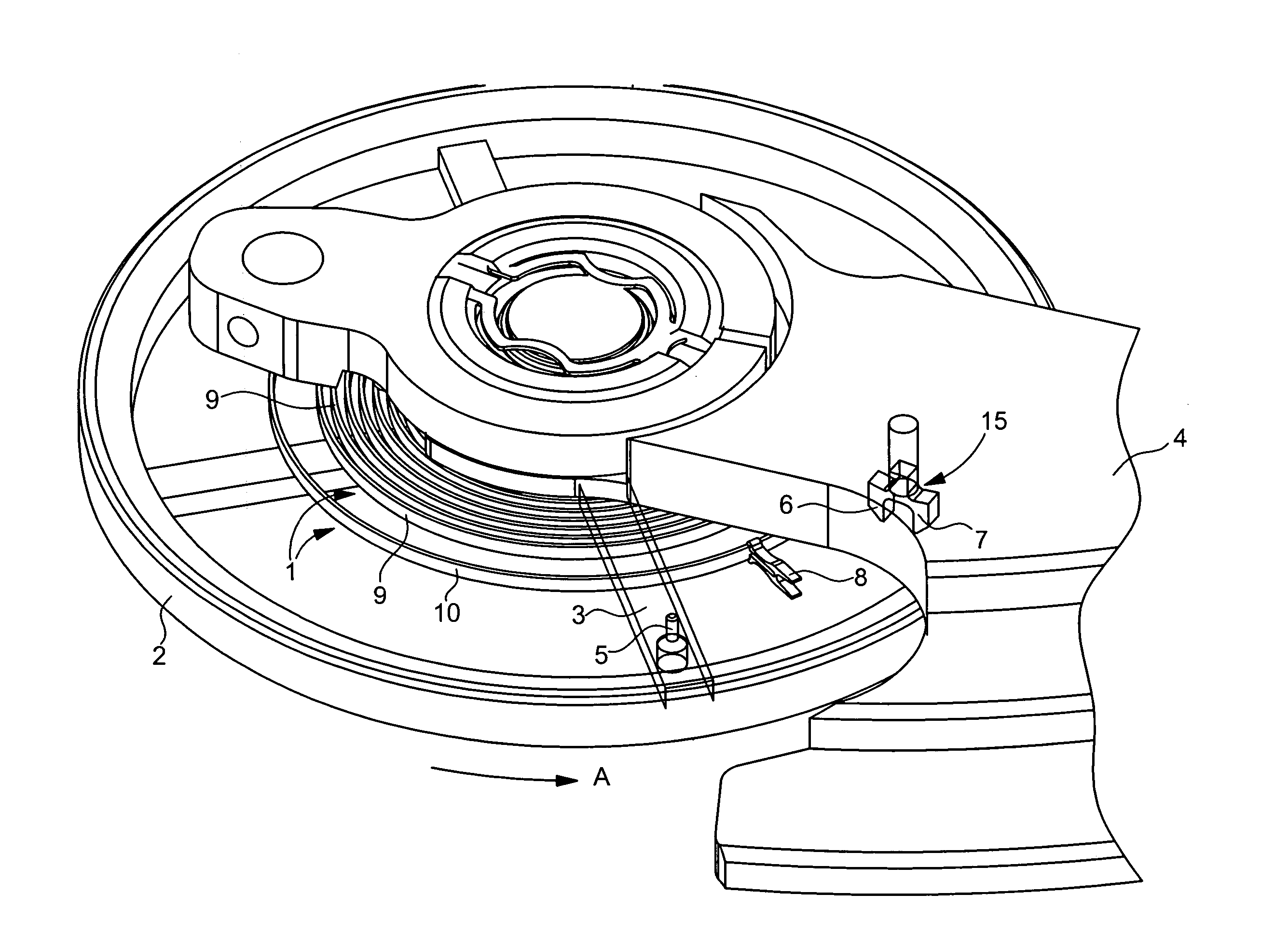 Antitripping device for watch-escapement