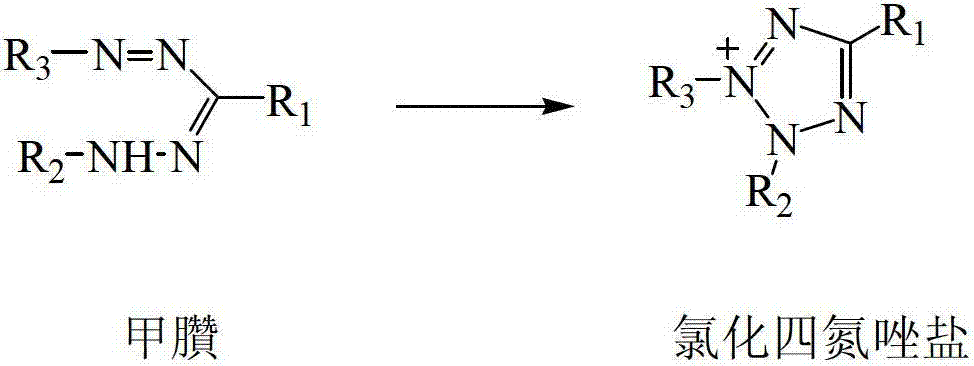 Preparation method of biochemical detection reagent of chlorinated tetrazolium salts