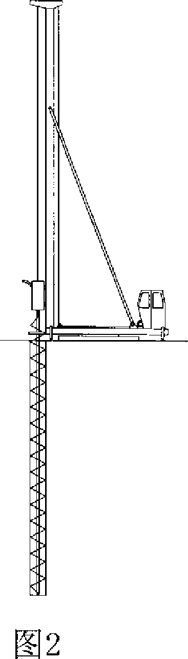 Post-grouting construction method for long helical bore grouting pile and its grouting device