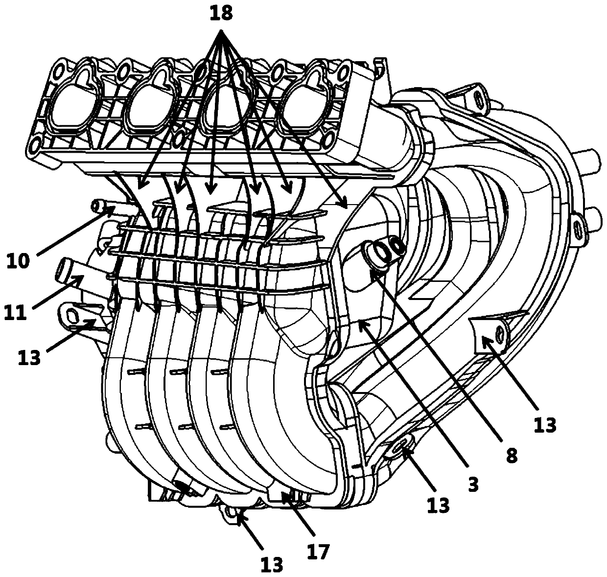 Plastic Intake Manifold Assembly for Naturally Aspirated Engines