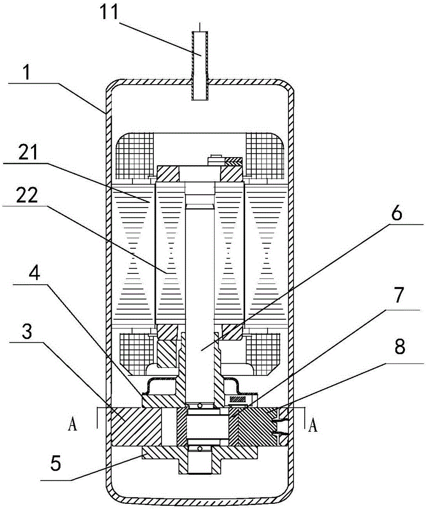 Rotary compressor and its compression device, air conditioner