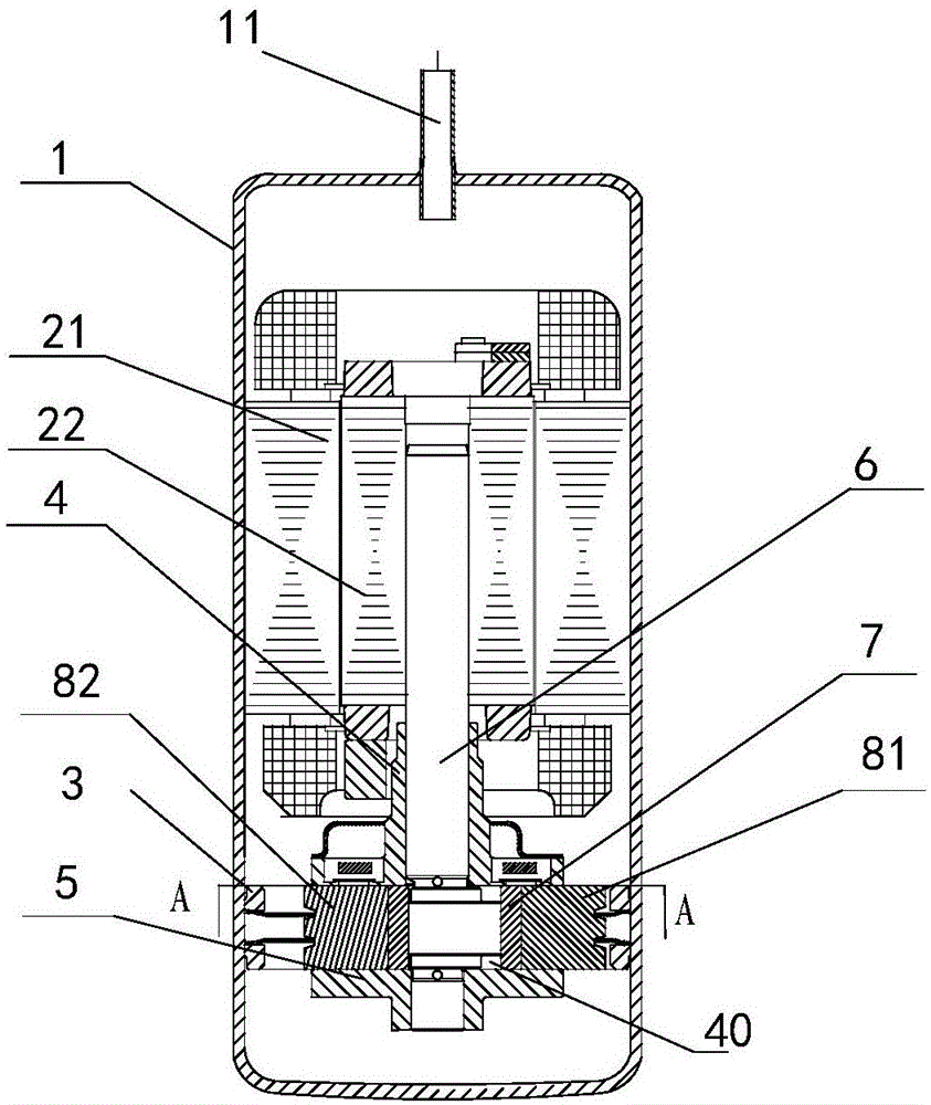 Rotary compressor and its compression device, air conditioner