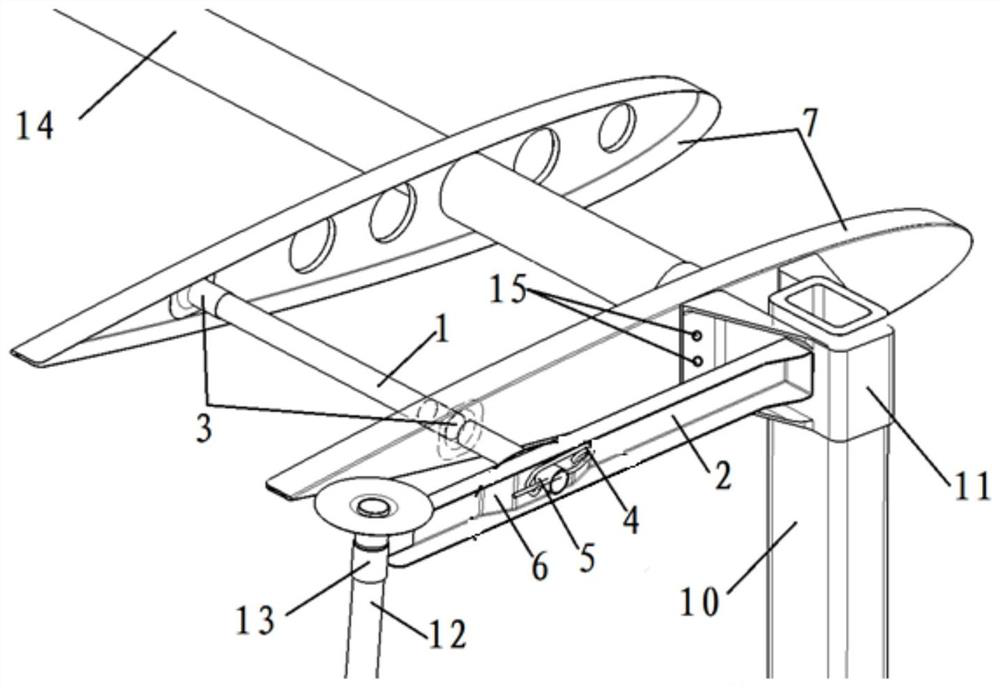 Quick connecting structure and connecting method for empennage of unmanned aerial vehicle