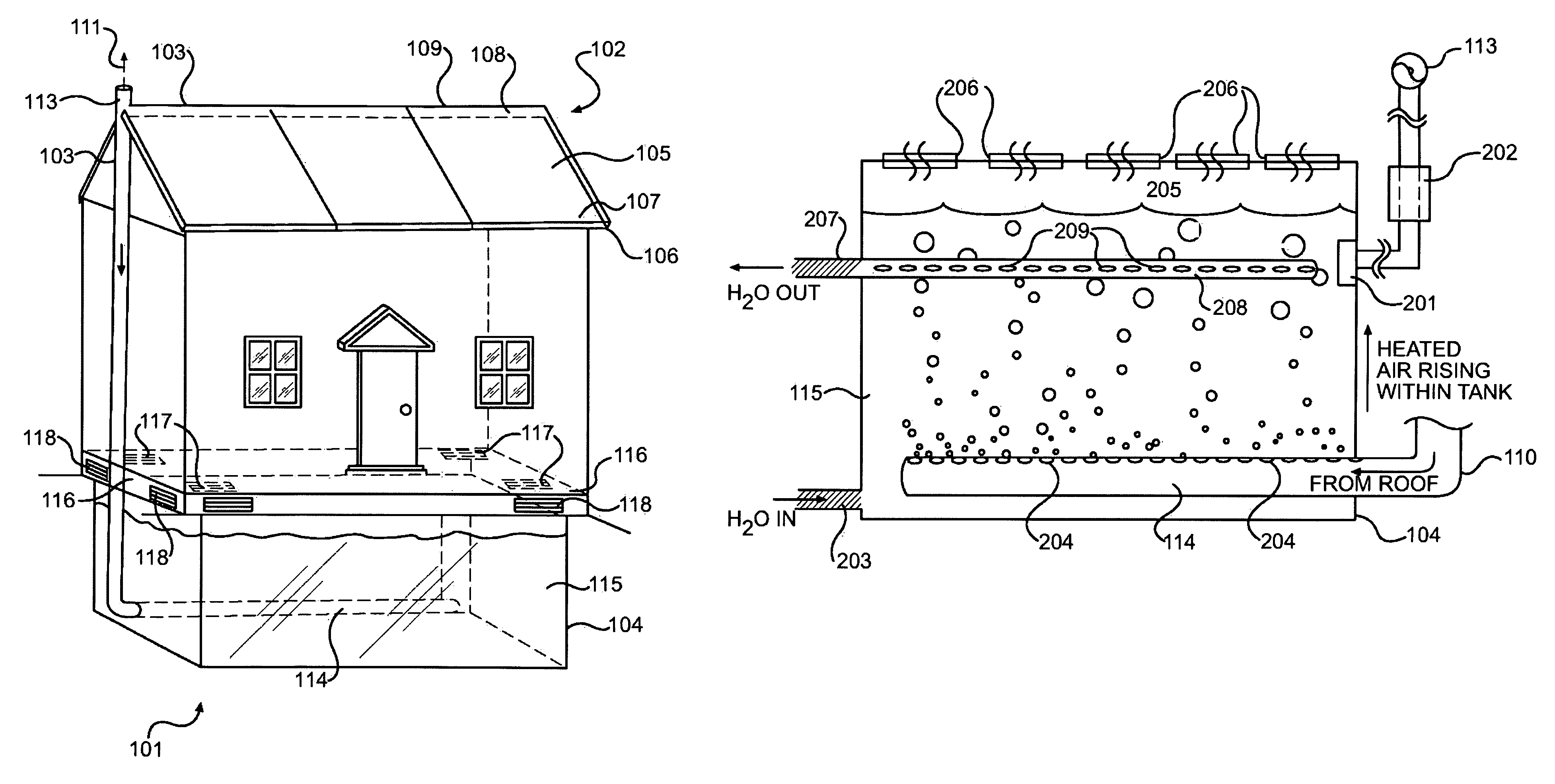 Method and device for capture, storage and recirculation of heat energy