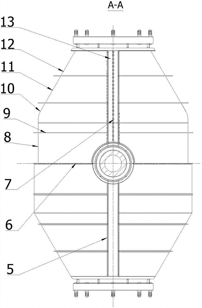 Four-channel rotating jacket