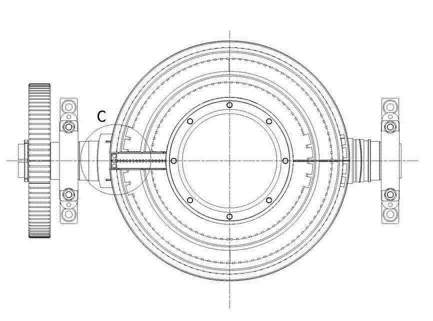 Four-channel rotating jacket