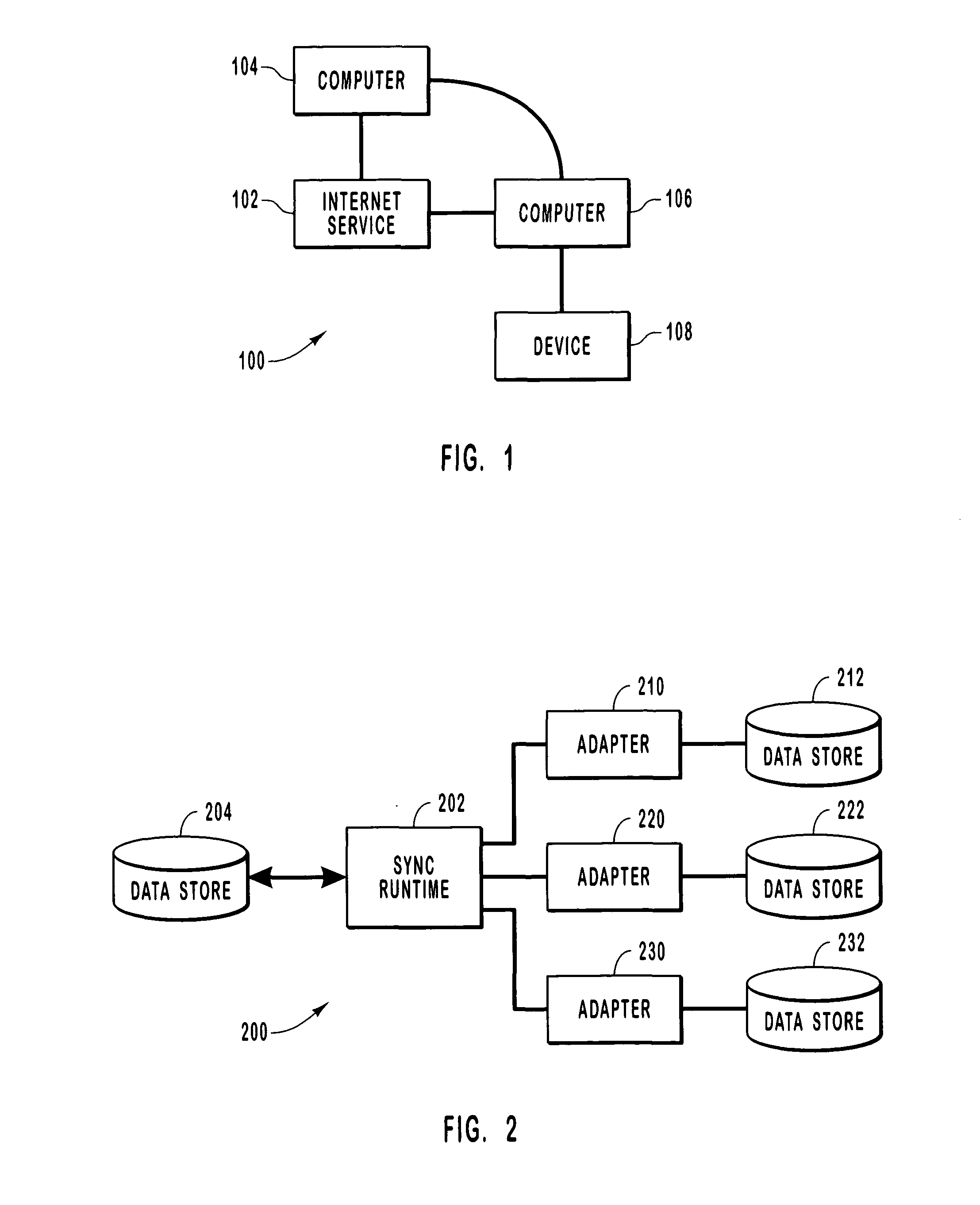 Systems and methods for synchronizing with multiple data stores