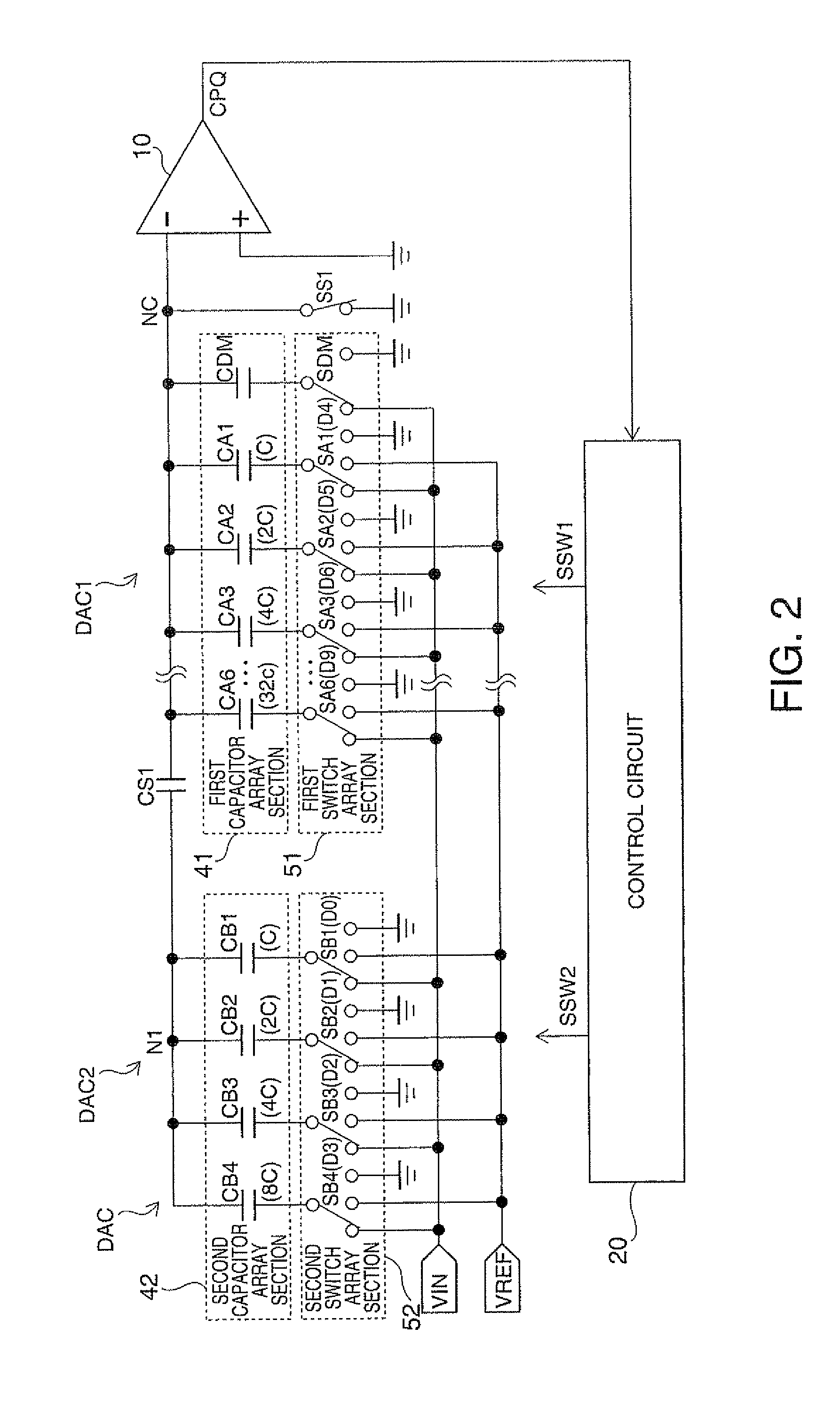 D/A conversion circuit, A/D conversion circuit and electronic apparatus