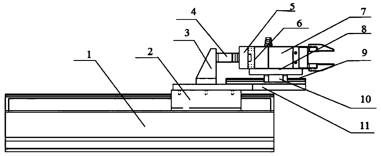 Caliper body clamping and dragging device used for automatic calibration of vernier caliper