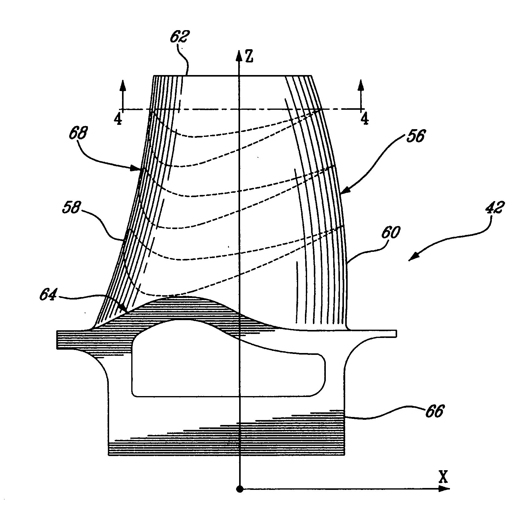 HP turbine blade airfoil profile