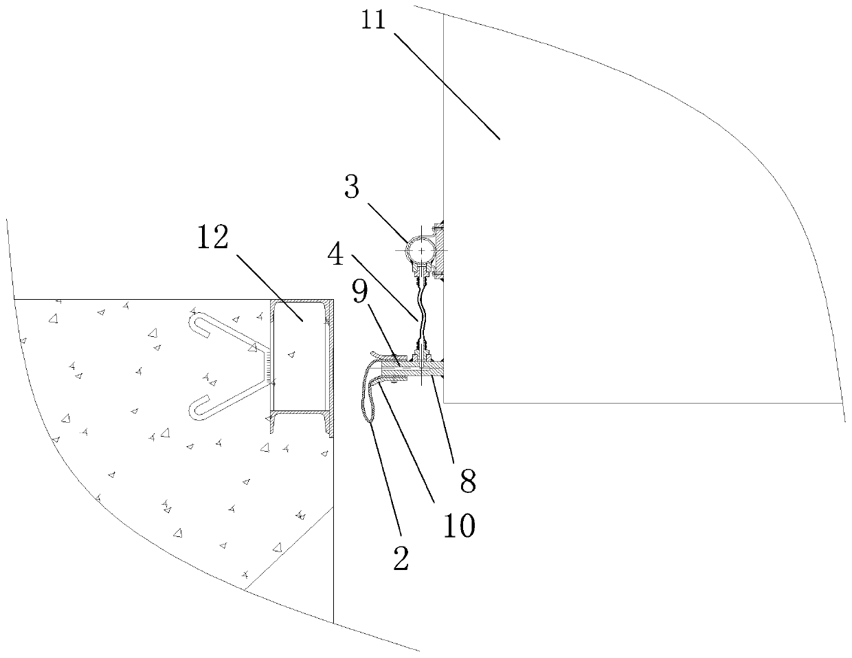 Bag type water stop structure for gate