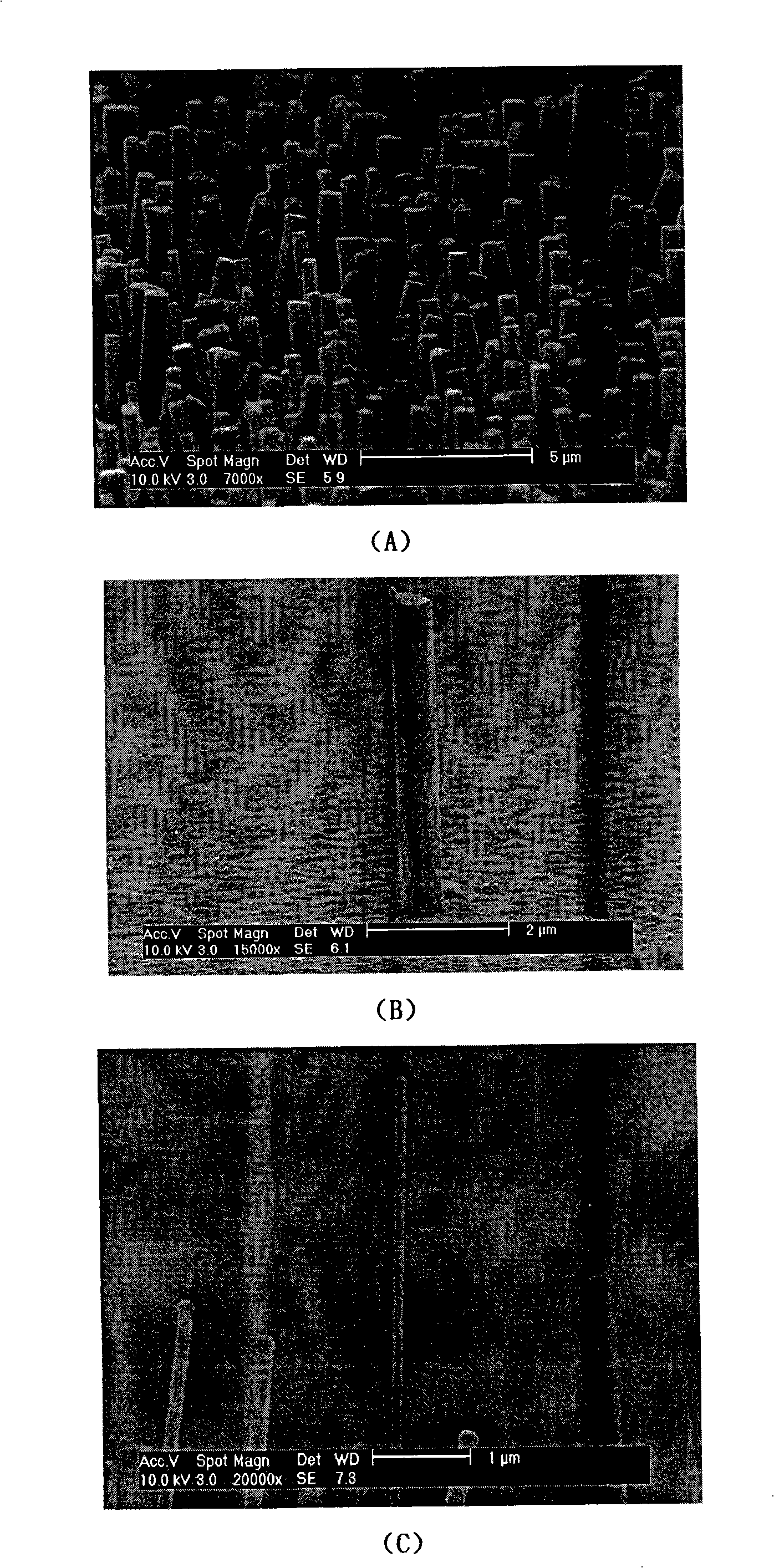 Micro-cavity gas-sensitive sensor based on simple root metallic oxide nanometer lines field effect tube