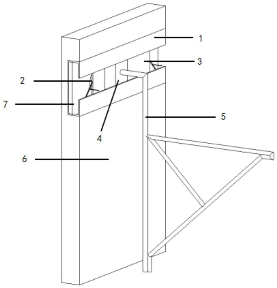 Sliding type silo cantilever tripod structure and mounting method