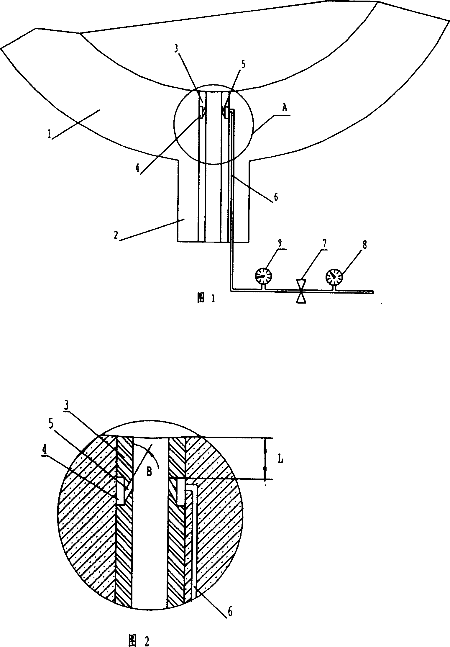 Air curtain skimming device for steel-making converter