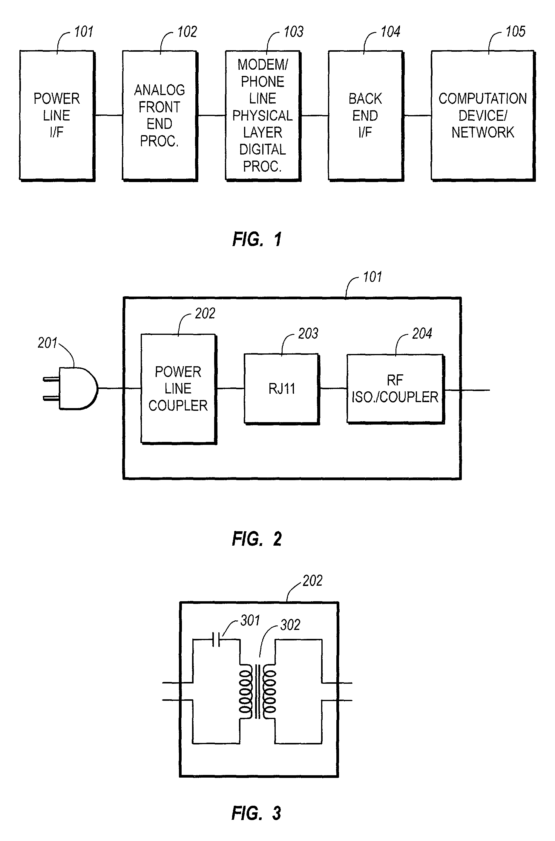 Method and system for adapting a telephone line modem for use on the power line