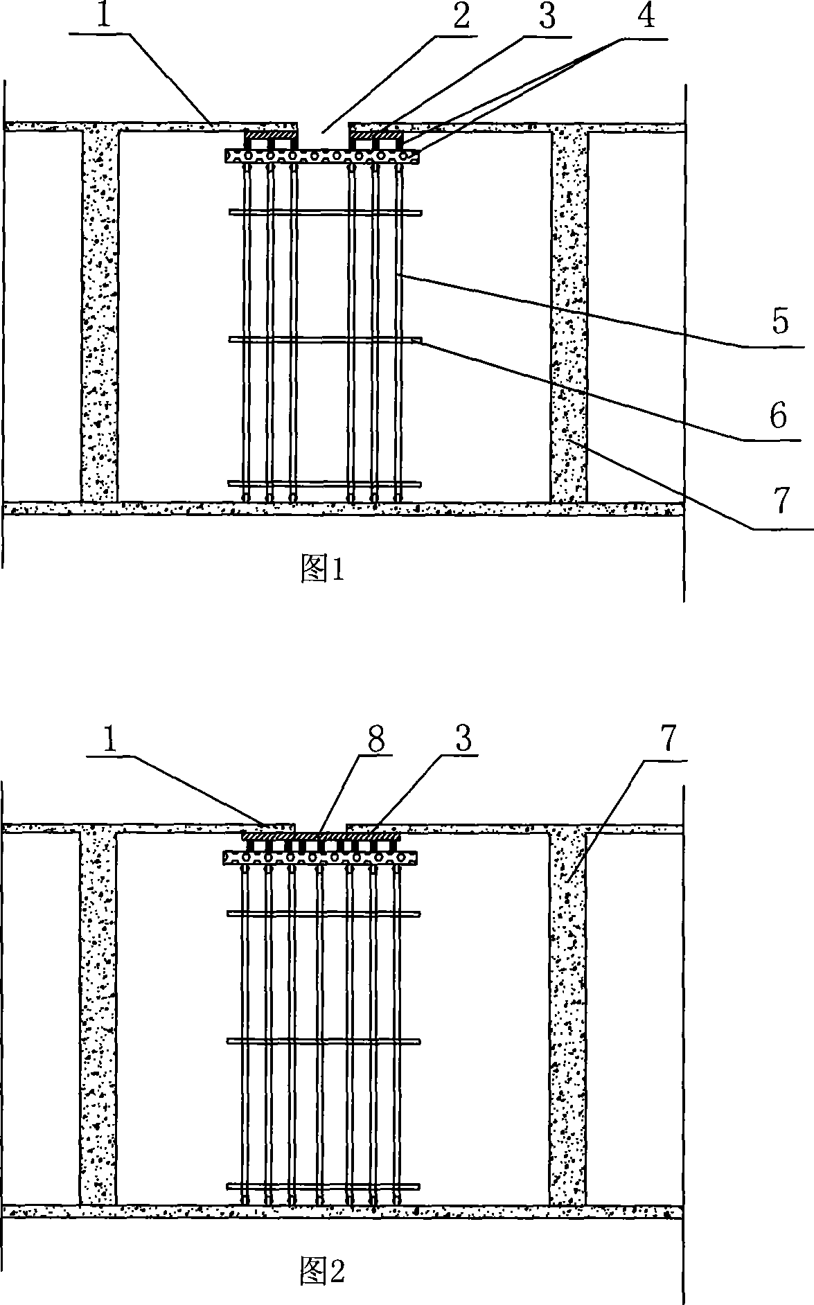 Construction method for after-pouring band beam-slab template
