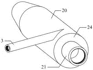A drag reduction device and method for injecting foam into heavy oil in spiral slots