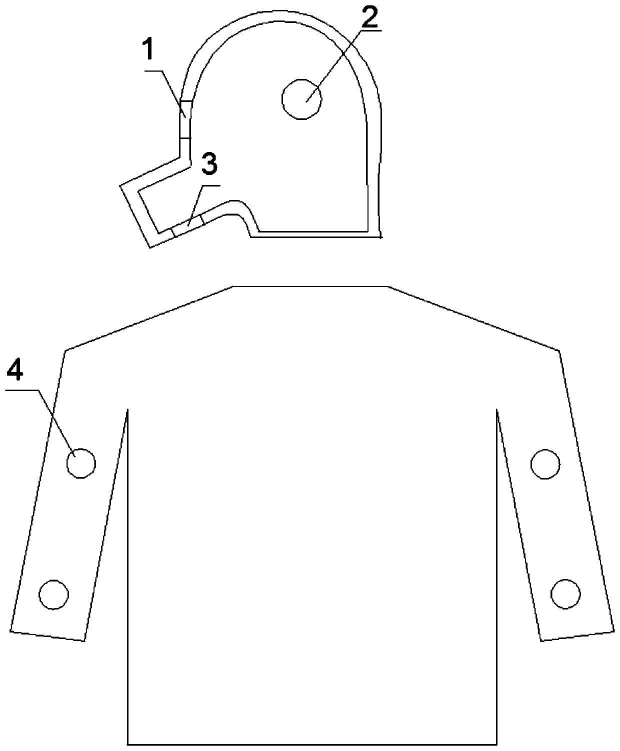 Medical protective clothing for mobile cabin hospitals and communication method thereof