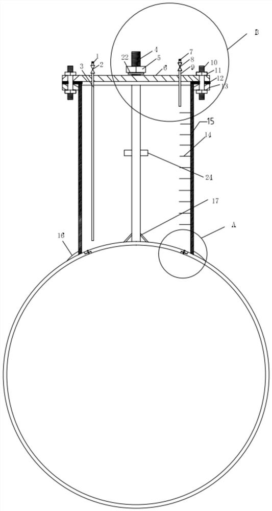 Long-distance large-diameter pipeline reserved manhole and using method thereof