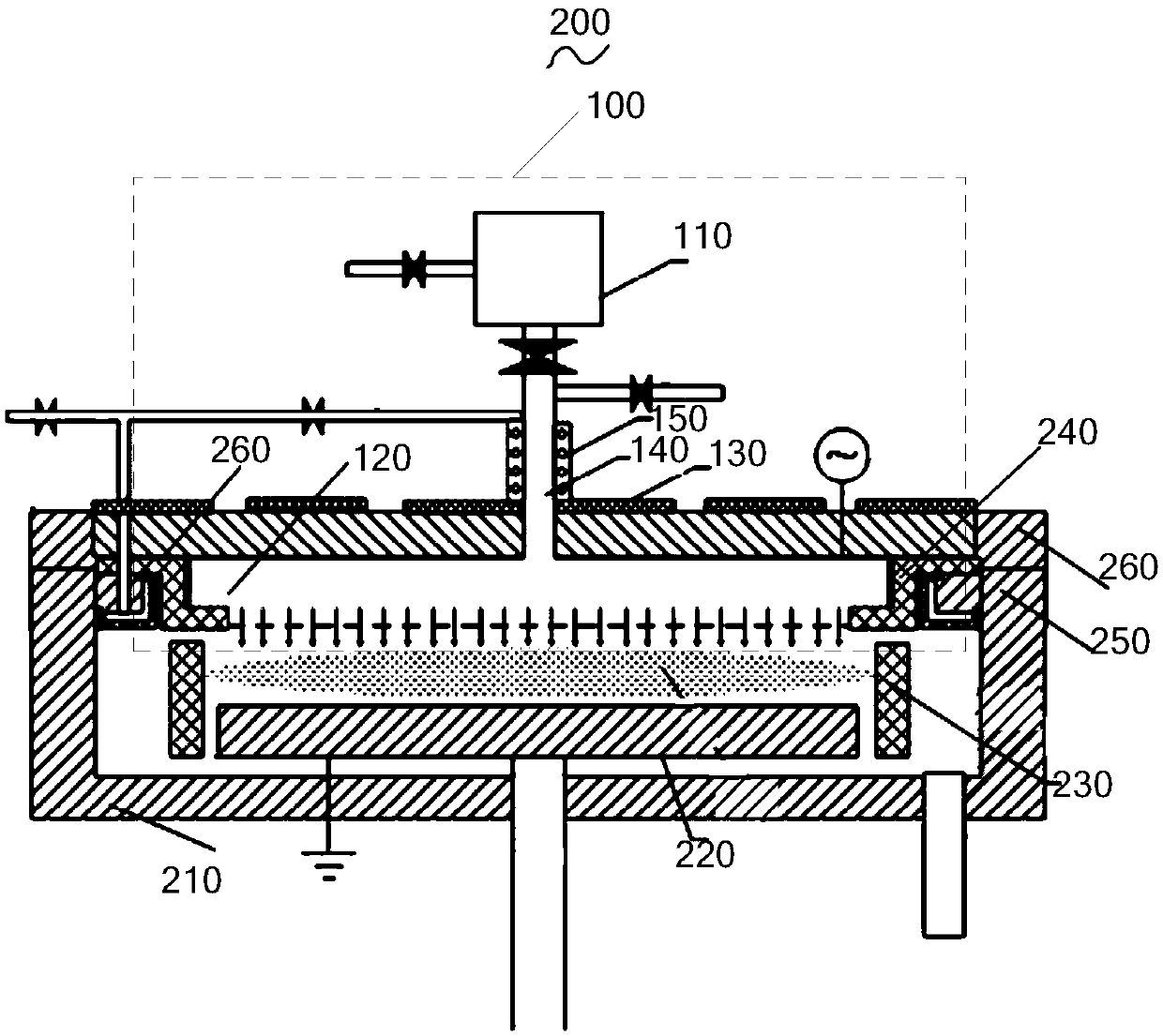 Chamber washing device and method and semiconductor processing equipment