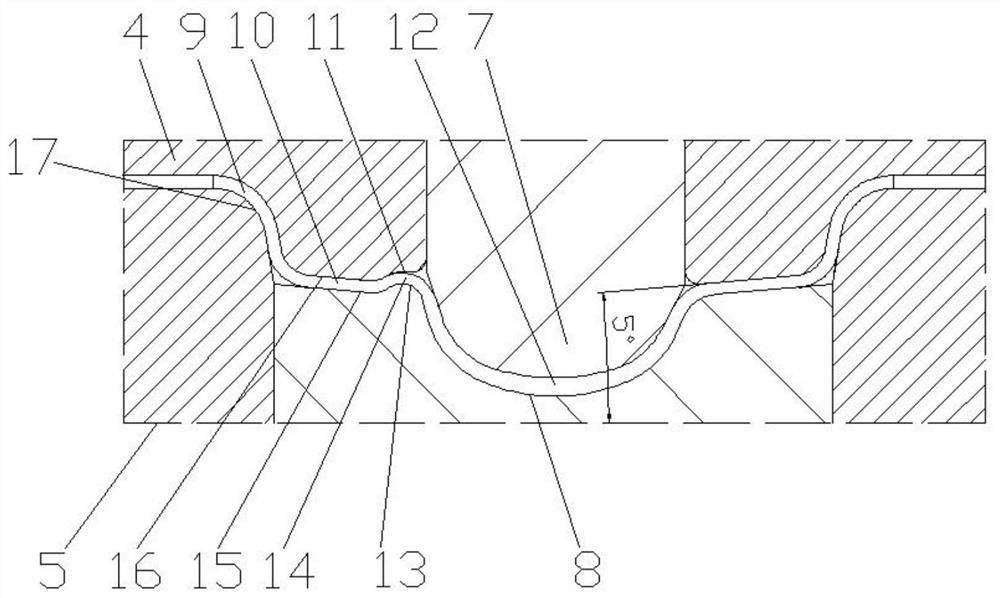 An insert-type carbide rolling die for wheel rims