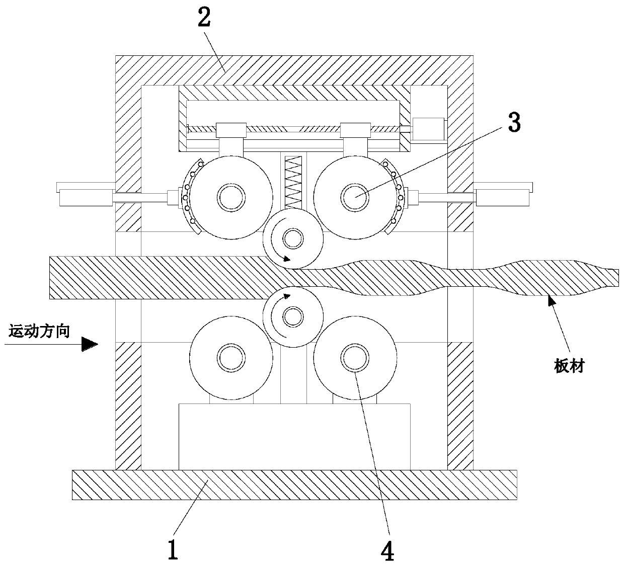 Rolling device and forming method of continuous variable-section sheet steel