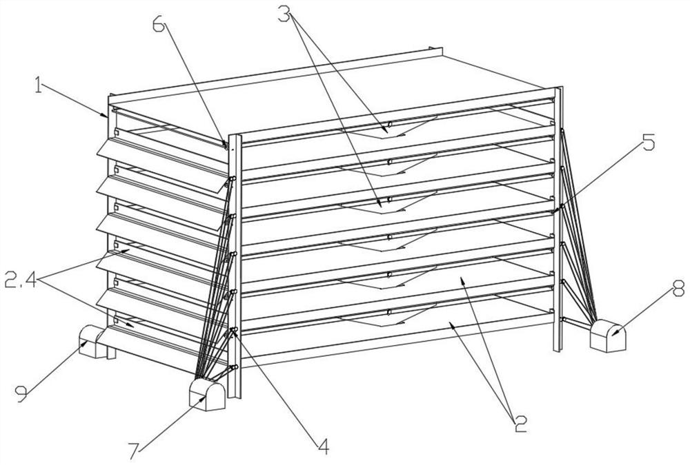 Automatic feeding breeding bed for tenebrio molitor